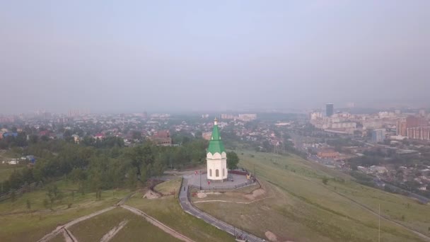 PARASKEVA PYATNITSA ROZDZIAŁ. symbol Krasnojarska i jeden z głównych zabytków miasta. 4K — Wideo stockowe