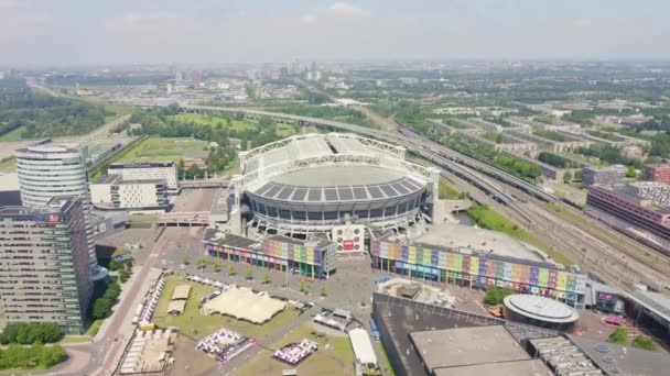 Amsterdam, Holandia. Johan Cruijff ArenA (Amsterdam Arena). 2020 Miejsce Mistrzostw Świata FIFA. 4K — Wideo stockowe