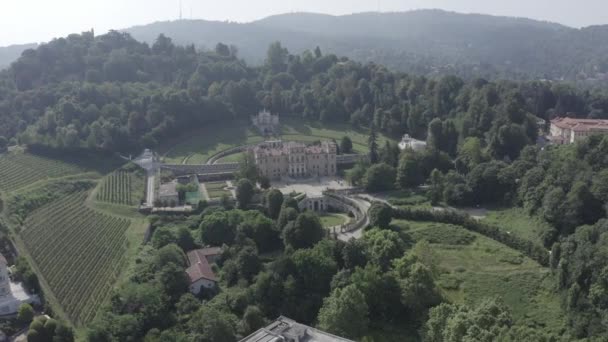 Turyn, Włochy. Villa della Regina z parkiem. 4K — Wideo stockowe