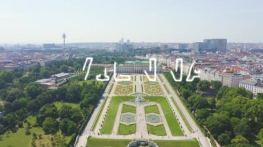 Viyana, Avusturya. Belvedere Viyana 'da bir barok saray kompleksi. Lucas von Hildebrandt tarafından 18. yüzyılın başında inşa edilmiştir. 4K