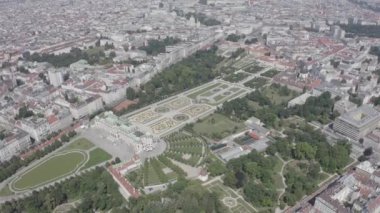 Viyana, Avusturya. Belvedere Viyana 'da bir barok saray kompleksi. Lucas von Hildebrandt tarafından 18. yüzyılın başında inşa edilmiştir. 4K