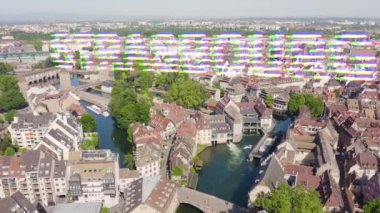 Strasbourg, Fransa. Çeyrek Petite France, Vauban Barajı. 4K