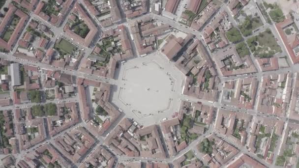 Palmanova, Udine, Italy. An exemplary fortification project of its time was laid down in 1593. 4K — Stock Video