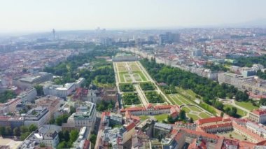 Viyana, Avusturya. Belvedere Viyana 'da bir barok saray kompleksi. Lucas von Hildebrandt tarafından 18. yüzyılın başında inşa edilmiştir. 4K