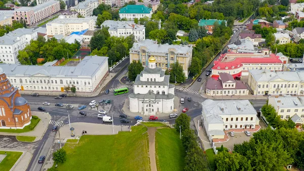 Oroszország Vladimir 2020 Augusztus Repülés Város Felett Város Egyik Látványossága — Stock Fotó