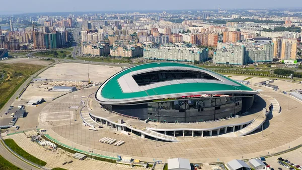 Kazań Rosja Sierpnia 2020 Widok Lotu Ptaka Bars Arena Miejsce — Zdjęcie stockowe