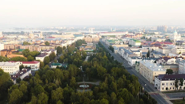 Kazán Rusia Agosto 2020 Vista Aérea Del Centro Ciudad Kazán — Foto de Stock