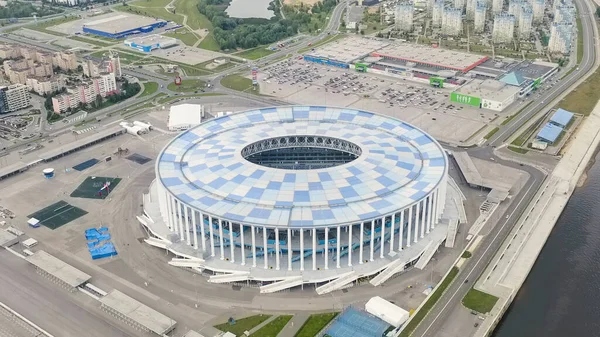 ニジニ ノヴゴロド ロシア 2020年8月8日 ニジニ ノヴゴロド スタジアム 空中ビュー 空中ビュー — ストック写真