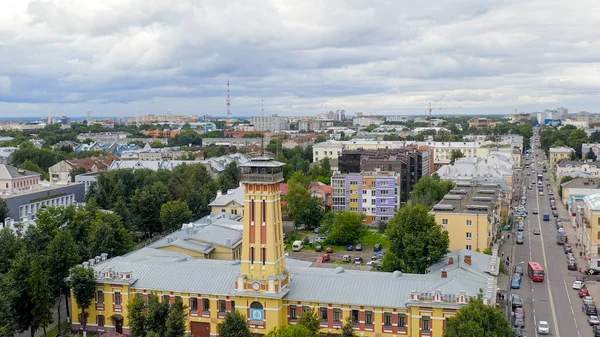 Russia Yaroslavl August 2020 Fire Station Observation Tower Aerial View — Stock Photo, Image