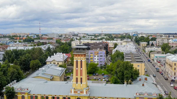 Rússia Yaroslavl Agosto 2020 Fire Station Torre Observação Vista Aérea — Fotografia de Stock