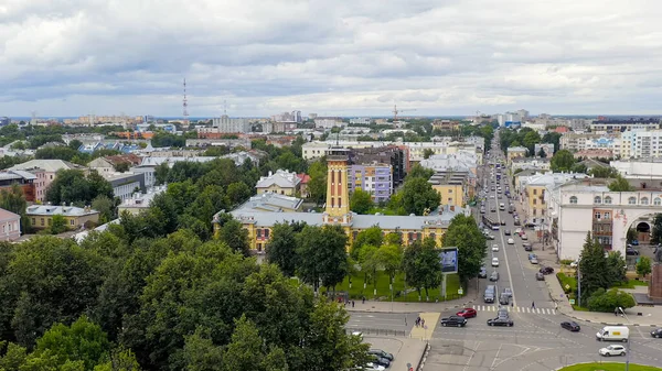 Russia Yaroslavl August 2020 Fire Station Observation Tower Aerial View — Stock Photo, Image