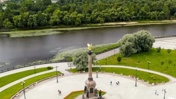 Russia Yaroslavl August 2020 Strelka Spit Monument 1000Th Anniversary Yaroslavl — Stock Photo, Image