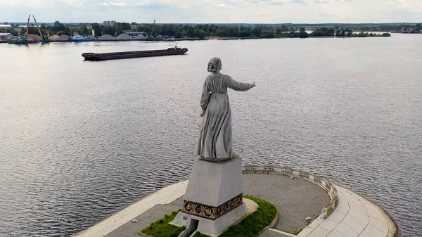 Rybinsk Rusya Ağustos 2020 Ana Volga Heykeli Sistem Rybinsk Rezervuarını — Stok fotoğraf