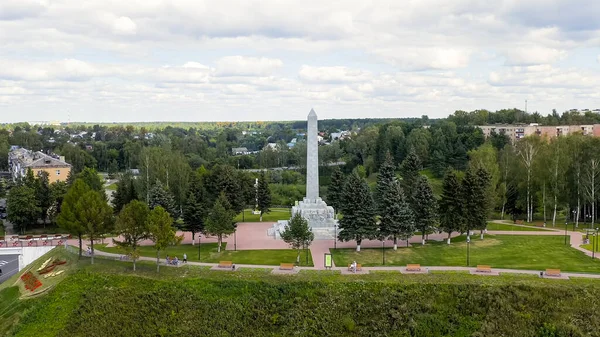 Rzhev Russia August 2020 Obelisk Liberators Rzhev Aerial View — 图库照片