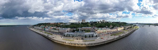 Nizhny Novgorod Russia Agosto 2020 Veduta Aerea Della Stazione Fluviale — Foto Stock