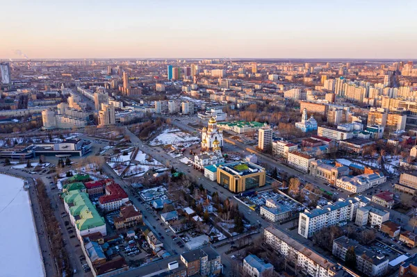 Jekaterinburg Russland März 2020 Luftaufnahme Der Stadt — Stockfoto