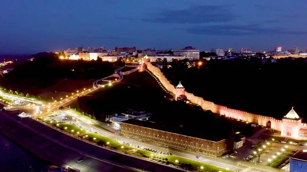 Nizhny Novgorod Rússia Vista Aérea Das Muralhas Kremlin Nizhny Novgorod — Fotografia de Stock