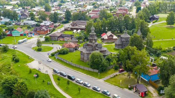 Suzdal Oroszország Repülés Átalakulás Temploma Kozlyatevo Faluból Suzdalba Szállítva Egy — Stock Fotó