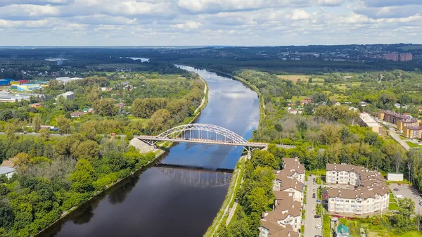 Dmitrov Ryssland Bron Över Moskvakanalen Kanal Som Förbinder Moskva Floden — Stockfoto