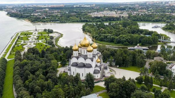 Yaroslavl Russie Cathédrale Assomption Vierge Marie Cathédrale Assomption Vue Aérienne — Photo