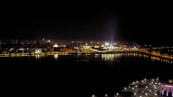 Kazan Russia Aerial View Kazan Kremlin Night Time Aerial View — Stock Photo, Image