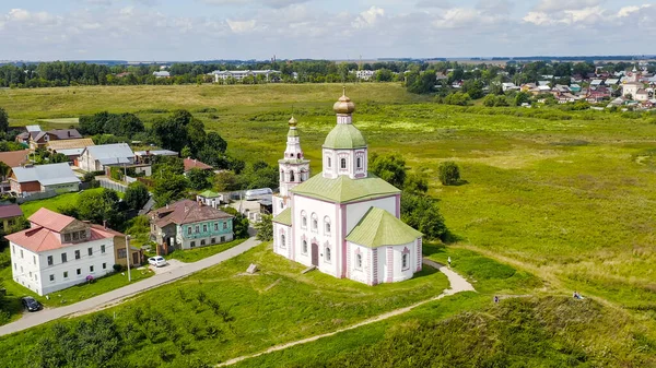 Suzdal Rusia Vuelo Iglesia Elías Profeta Ivanova Hill Iglesia Elías — Foto de Stock