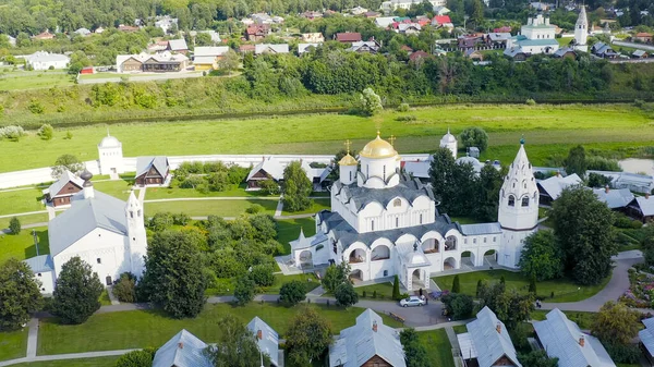 Суздаль Росія Собор Взаємодії Найсвятішого Теотокоса Монастирі Intercession Aerial View — стокове фото