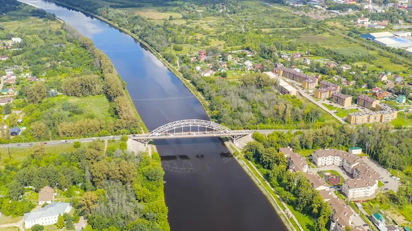 Dmitrov Ryssland Bron Över Moskvakanalen Kanal Som Förbinder Moskva Floden — Stockfoto