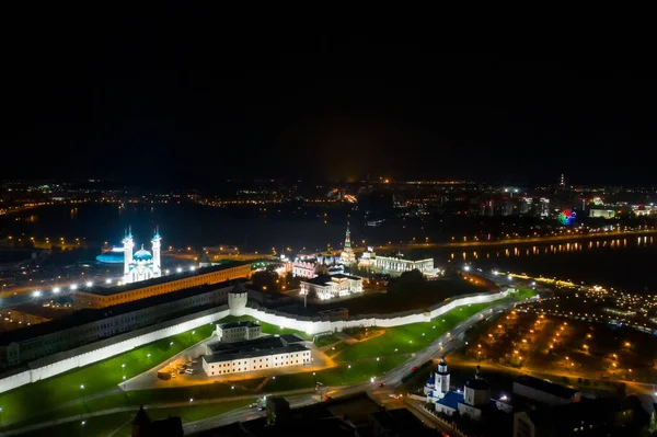 Kazan Rússia Vista Aérea Kremlin Kazan Hora Noite — Fotografia de Stock