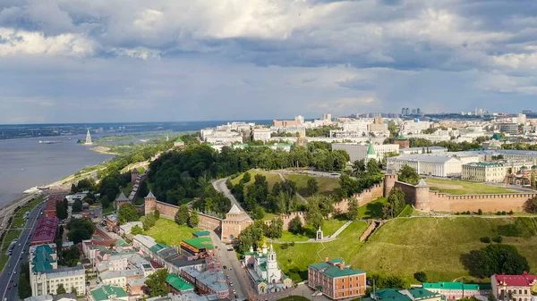 Nizhny Novgorod Rusya Nizhny Novgorod Kremlin Hava Manzarası Hava Manzarası — Stok fotoğraf