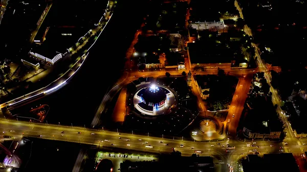 トゥラ ロシア 2020年8月22日 夜の街の空中ビュー トゥーラ州武器博物館空中風景 — ストック写真