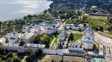 Rostov, Rusya. Rostov Kremlin. Büyük Rostov şehrinin ana ilgi odağı, Havadan Bakış  