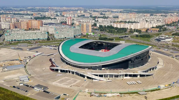 Kazań Rosja Sierpnia 2020 Widok Lotu Ptaka Bars Arena Miejsce — Zdjęcie stockowe