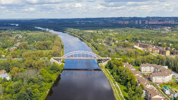 Dmitrov Rusko Most Přes Moskevský Průplav Kanál Spojující Řeku Moskvu — Stock fotografie