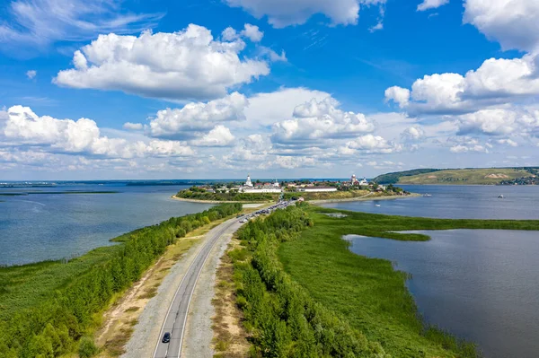 Swjaschsk Russland Luftaufnahme Der Swjaschsk Insel Stadt — Stockfoto