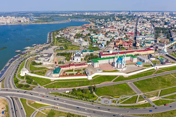 Kazan Rússia Principal Atração Cidade Kremlin Kazan Vista Aérea — Fotografia de Stock
