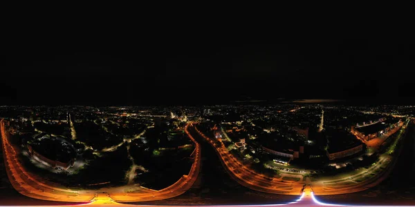 Ivanovo Russia August 2020 Night Panorama City Aerial View 360 — Stock Photo, Image