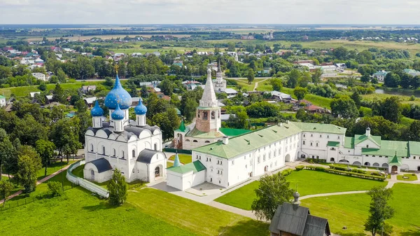 Suzdal Rússia Voo Catedral Natividade Theotokos Suzdal Igreja Ortodoxa Território — Fotografia de Stock