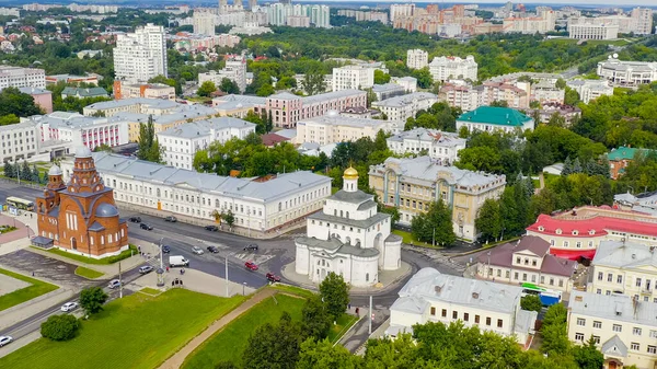 Rusia Vladimir Agosto 2020 Vuelo Sobre Ciudad Uno Los Principales —  Fotos de Stock