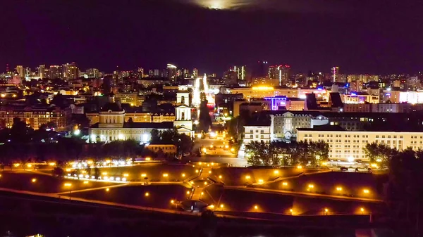 러시아 Perm Russia August 2020 Street Komsomolsky Prospect Kama River — 스톡 사진