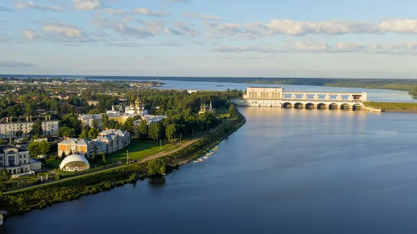 Uglich Ryssland Vattenkraftverket Uglich Vid Floden Volga Regionen Jaroslavl Ingår — Stockfoto