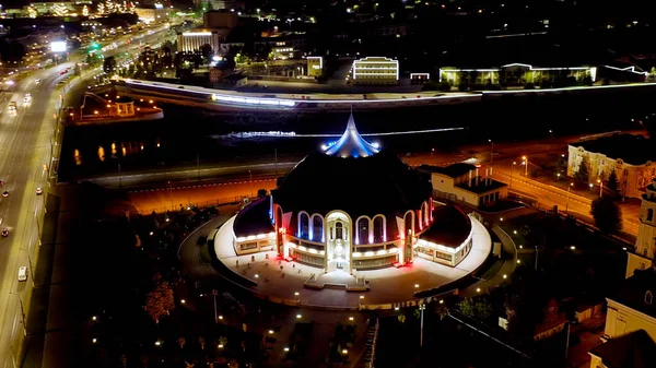 Tula Rusland Augustus 2020 Luchtfoto Van Stad Nachts Tula State — Stockfoto