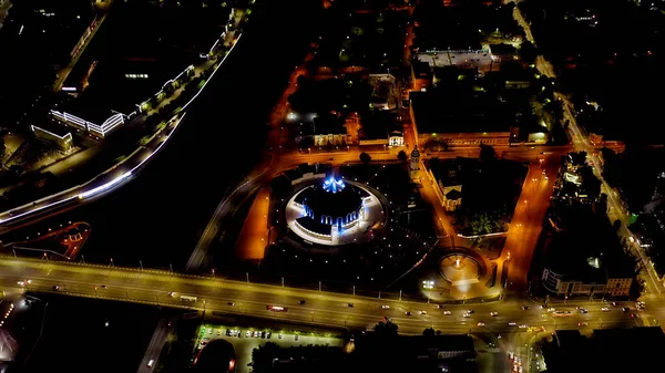 Tula Rusia Agosto 2020 Vista Aérea Ciudad Por Noche Museo —  Fotos de Stock