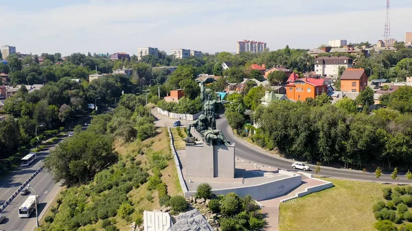 Rostov Don Rosja Sierpnia 2020 Pomnik Strajku 1902 Widok Lotu — Zdjęcie stockowe
