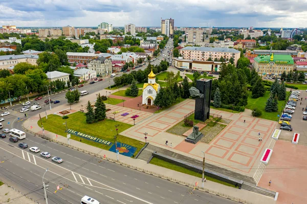 Ivanovo Rusko Srpna2020 Památník Bojovníkům Revoluce Roku1905 Revoluční Náměstí Letecký — Stock fotografie