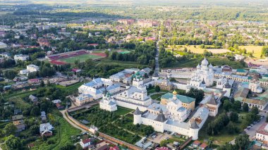 Rostov, Rusya. Rostov Kremlin. Büyük Rostov şehrinin ana ilgi odağı, Havadan Bakış  