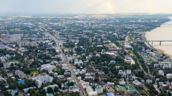 Kostroma Rusia Vuelo Sobre Centro Histórico Ciudad Kostroma Arco Iris —  Fotos de Stock
