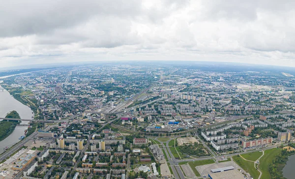러시아의 니즈니노브고로드 과새로운 지역입니다 공중에서 — 스톡 사진