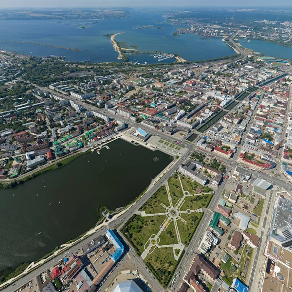 Kazan Rússia Vista Aérea Panorama Kazan — Fotografia de Stock