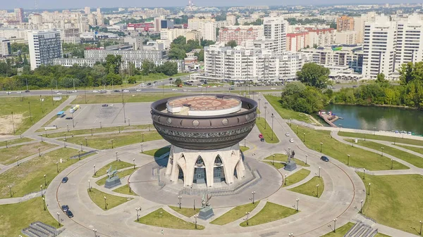 Kazan Oroszország Augusztus 2020 Légi Felvétel Kazan Family Center Esküvői — Stock Fotó